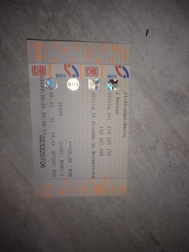 Zug Ticket Leipzig - Bild 1 von 1