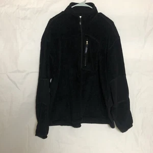 BLACK PATAGONIA REGULATOR Quarter ZIP POLARTEC FLEECE JACKET MENS L - Picture 1 of 8