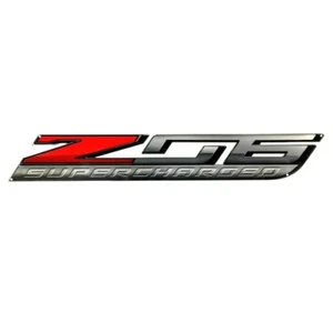 C7 Corvette ZO6 Super Charged Wall Emblem Large Metal Z06 Art 15-19 Full 35"x 5" - Picture 1 of 6