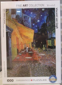 CAFÉ TERRAZA POR LA NOCHE DE VINCENT VAN GOGH - NUEVO - ROMPECABEZAS EUROGRÁFICO - Imagen 1 de 2