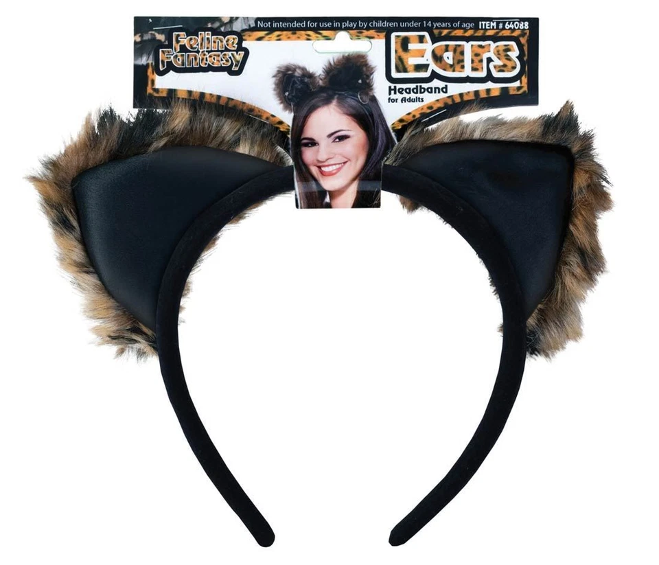 Leopard Cat Ears adult womens Halloween costume - Image 1 of 1