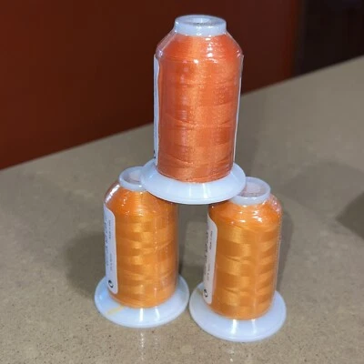 1094 Yds Gutermann Bulky Nylon Thread Lot Orange 1770 1730 Textured Overlocking - Image 1 of 4