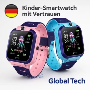 Kinder Telefonuhr Smartwatch GPS LBS Uhr SOS SIM Wasserdicht Kids Armbanduhr - Bild 1 von 7