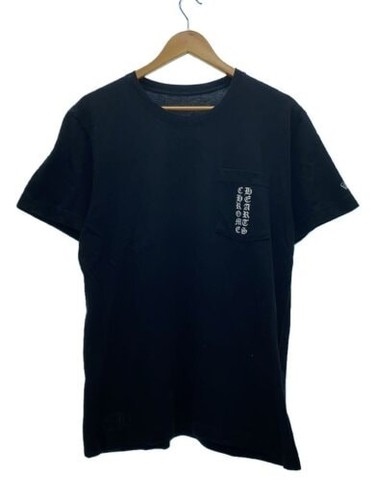 T shirt CHROME HEARTS Osaka etichetta a scorrimento logo M stampa crepata BLK 2212 304 0597