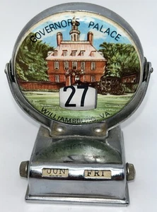 Vintage Metal Perpetual Flip Calendar Governors Palace Williamsburg Virginia - Picture 1 of 5