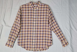 Relwen Shirt Men’s XL Red Yellow Plaid Long Sleeve Button Up Casual Outdoors - Picture 1 of 5