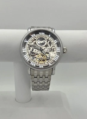 Reloj Hombre Stuhrling 3922-1 Reserva Especial Automático Doble Hora Acero Inoxidable Foto 1 de 4