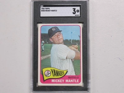 1965 Topps Baseball #350 Mickey Mantle SGC 3 VG - Image 1 of 2