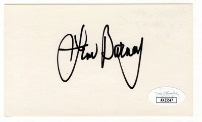 Lem Barney Signed Autographed Index Card Lions HOFer JSA AX25547 - Image 1 of 2