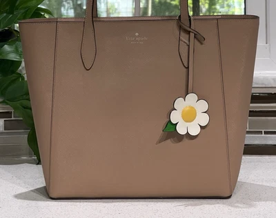 KATE SPADE DANA SHOULDER TOTE ZIP BAG PURSE CARRYALL FAWN BROWN DAISY FLOWER - Image 1 of 4