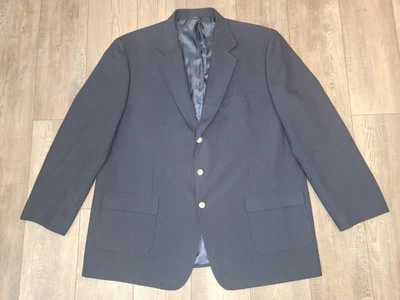 Blazer de viajero Orvis azul marino mezcla de lana 3 botones dorados muesca ventilada talla 52L 52 LARGO Foto 1 de 4