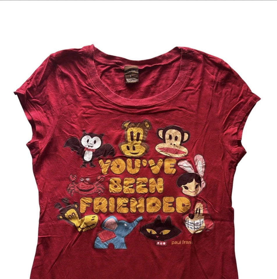 Camisa Paul Frank Vintage Años 2000 Talla L Mujer You’ve Been Friendly Rara Clásica Y2K Foto 1 de 3