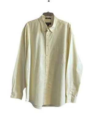 Camisa de vestir Nordstrom XXL de algodón amarillo pálido cuidado inteligente sin arrugas Foto 1 de 4