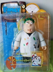 SERIES 3 THE FAMILY GUY CHRIS AS CHRISTOBEL THE ARTIST ACTION FIGURE MIB MEZCO  - Picture 1 of 2