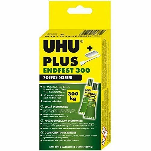 UHU Plus 456301 Colla Trasparente a Base di Resina