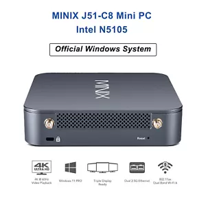 MINIX J51-C8 Intel N5105 Office Gaming Mini PC RAM 8GB Official Genuine Windows - Picture 1 of 10