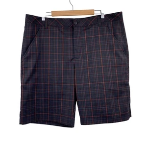FiLA Sport Men's golf shorts size 40 black red plaid pattern quick dry Golfing - Picture 1 of 6