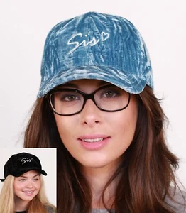 Womens velvet cap sis embroidery snap fall winter warm hat - Picture 1 of 4