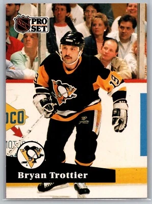 1991-92 NHL Pro Set #192 Bryan Trottier Pittsburgh Penguins NHL Hockey Card - Image 1 of 2