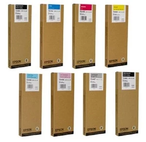Original Tinte EPSON Stylus Pro 9600 7600 4000 / T5441 bis T5448 OVP Cartridges - Picture 1 of 10