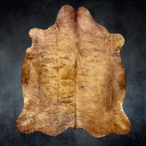 Extra Large Brown Cowhide Rug Size 6.10 x 7.5 ft---4989 - Picture 1 of 4