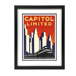 Framed Chicago Art - Chicago Transit (Capitol Limited) - Picture 1 of 8