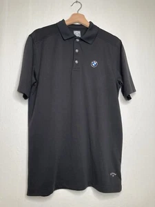 Callaway BMW Motorsport Racing Opti-Dri Polo Shirt Mens Size Medium M Black Golf - Picture 1 of 11
