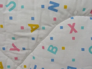 Vtg Baby Blanket ABC Letters Alphabet - Picture 1 of 4