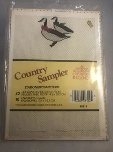 VINTAGE Enten Punkte Schreibwaren Deko Blätter Umschläge Land Muster A4 - Bild 1 von 4