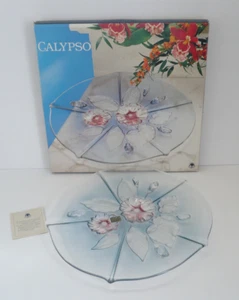 Vintage Mikasa Calypso Kristall Kuchen Teller in Box W. Deutschland - Bild 1 von 13