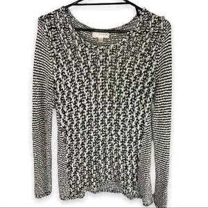 Maglione pullover Kenar donna L bianco e nero maglia aperta ampia manica lunga chic - Foto 1 di 7