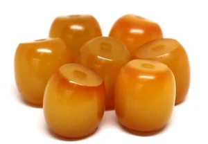 Old Real Antique Bakelite Amber Sandalos / Miski  beads 50 Gram - Picture 1 of 6