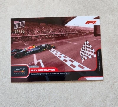 2022 Topps Now Formula 1 F1 Racing Card of Max Verstappen Red Parallel 34/99 #53 - Image 1 of 2