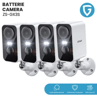 ieGeek 2K Caméra Surveillance WiFi Exterieure sans Fil Batterie AI,PIR Détection