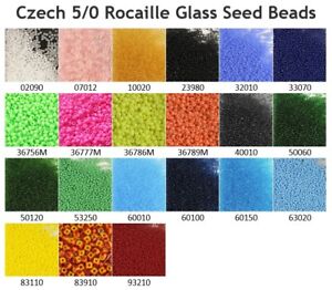 Czech 5/0 Preciosa Rocaille Glass Seed Beads 20 gram