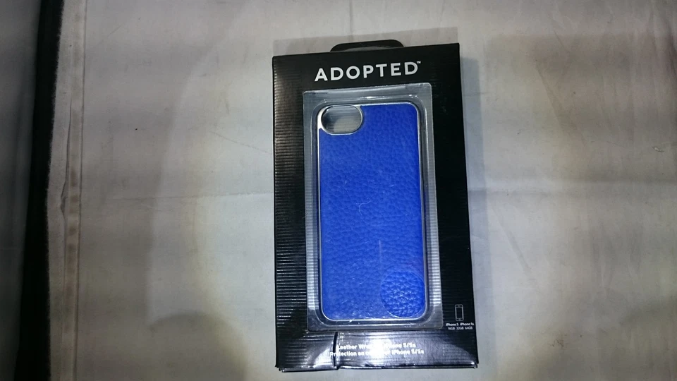 Funda envolvente de cuero ADOPTADA para Apple iPhone SE 5s 5 azul real/plateado APH11240 Foto 1 de 1