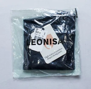 Leonisa Women's High-Waisted Seamless Thong Panties DM3 Black Medium NWT - Picture 1 of 5