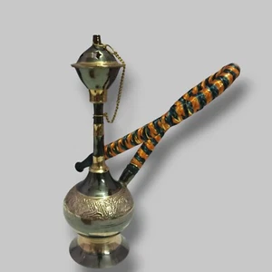 Hookah Brass Designer Smoking Bong Narguile hukka & Beautiful Home Decor Gifts - Picture 1 of 6