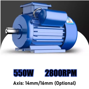 Industrial 0.8HP 14/16mm Electric Single Phase Motor 2800r/min All Copper Motor - Picture 1 of 11