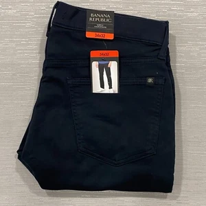 Banana Republic Chino Hose Herren 34 x 32 Slim Fit Schwarz Gerades Bein Stretch - Bild 1 von 20