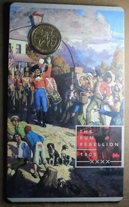 * 2019 $1 DOLLAR 1808 RUM REBELLION CARDED UNCIRCULATED #FJP75 - Picture 1 of 12