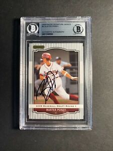 BUSTER POSEY Signed 2008 Razor Signature Series Auto Beckett BAS Slabbed RC