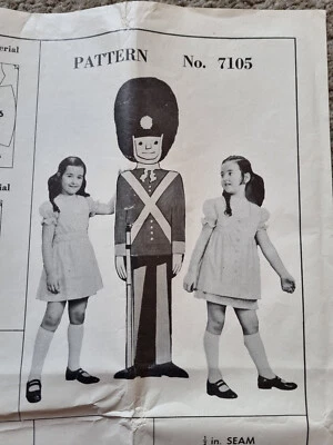 Vintage pattern 7105  Girls Dress Size 8 Chest 26"  - Image 1 of 2
