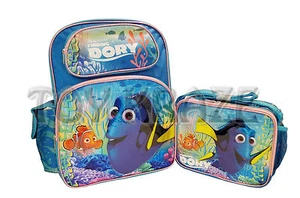 FINDING DORY BACKPACK & LUNCH BOX SET! BLUE w/ SEAWEED LEFT NEMO SCHOOL 16" NWT - Picture 1 of 8