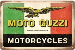 Moto Guzzi Motorcycles Logo geprägtes Blechschild 300mm x 200mm - Bild 1 von 3