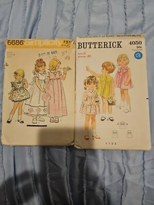 2 Vestido BUTTERICK Simplic NIÑAS De Colección con Volantes Patrones de Calzoncillos Años 60 70 Talla 2 - Imagen 1 de 5