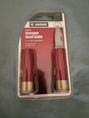 Red Shotgun Shell 12 Gauge Pocket Folding Knife / Shot Gun Ammo Twin Pack Knifes - Image 1 of 3