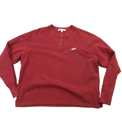 Vans Suéter Mujer Mediano Manga Larga 1/4 Presión Pullover Cuello Redondo Rojo Foto 1 de 4