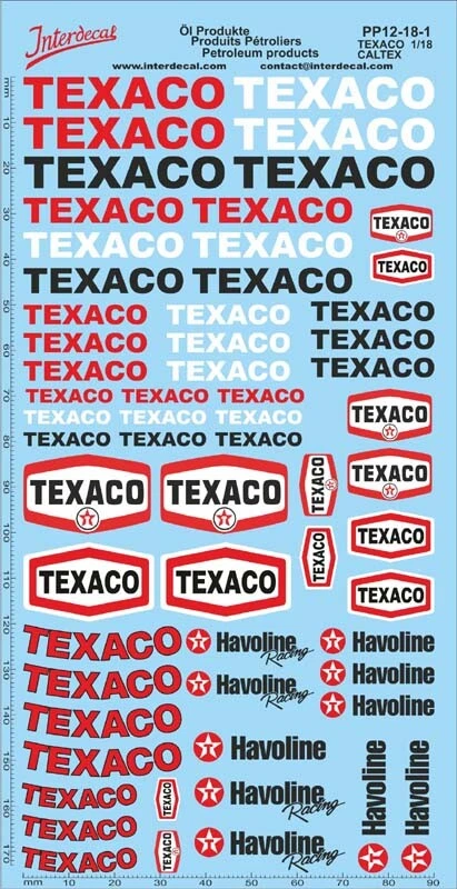 Produits Pétroliers 12-1 1/18 Décalcomanies 175x90 INTERDECAL