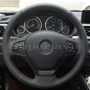 Custom PU Leather Hand Sew Wrap Steering Wheel Cover for BMW 3 Series F30 F31 - Imagen 1 de 11